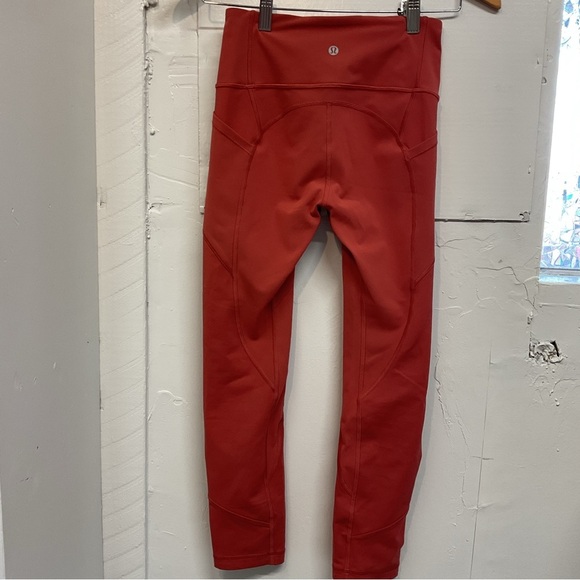 Lululemon Wunder Train High Rise Salmon/orange Leggings - Size 4 - Picture 6 of 7